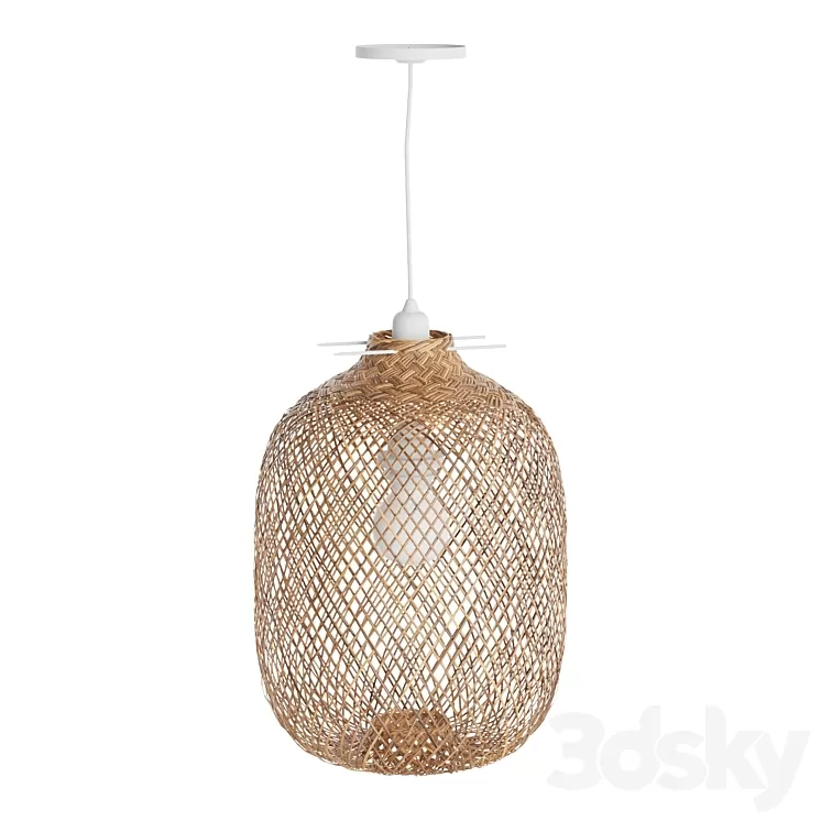 Laki Bamboo Pendant Light Shade 3D Model Free