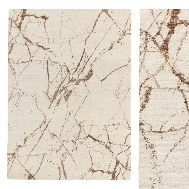 LAKSHMI HAND KNOTTED WOOL RUG 3D Model