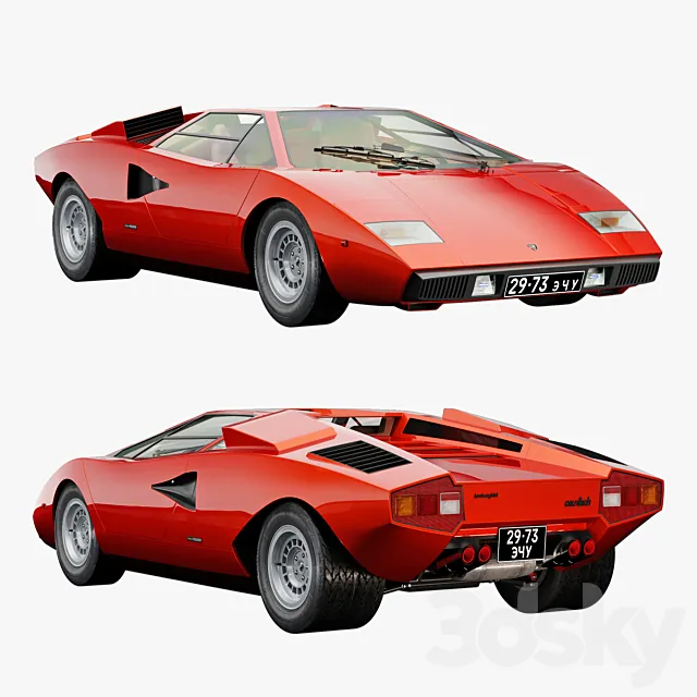 lamborghini countach LP400 3D Model