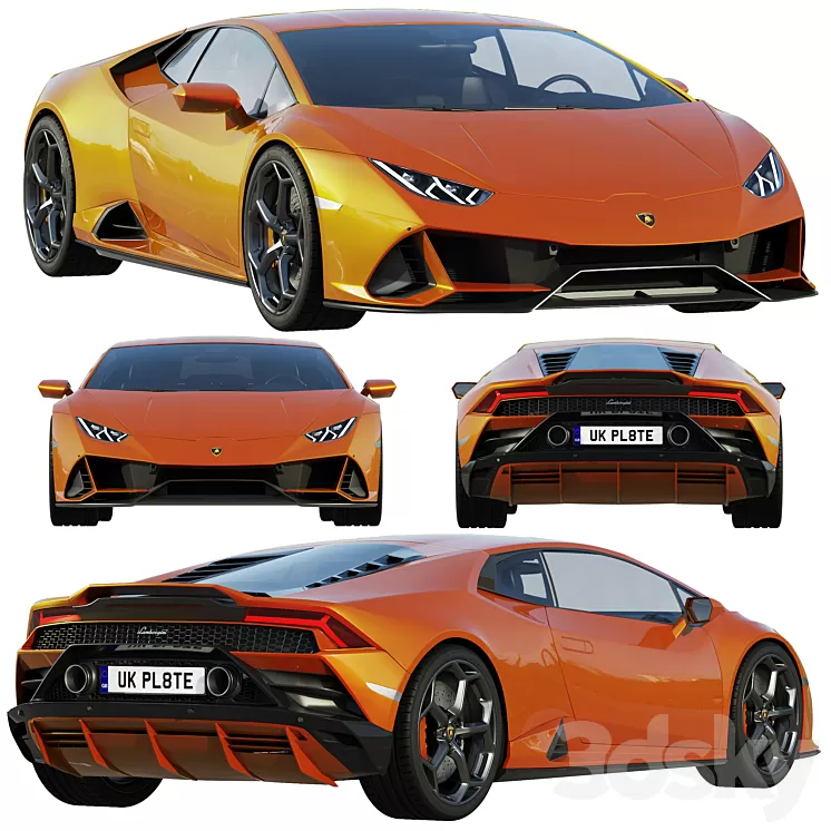 Lamborghini Huracan EVO 2019 3D Model Free