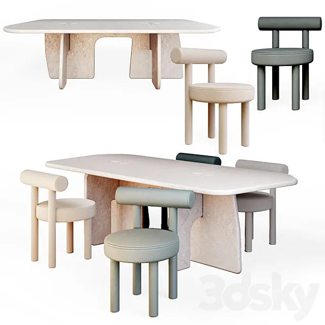 LAME By Davani dining table and GROPIUS CS1 By NOOM chair 3D Model