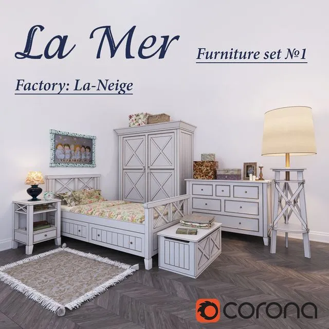 Lamer furniture set №1 3D Model