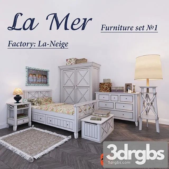 Lamer Furniture Set No 1 3D Model Free