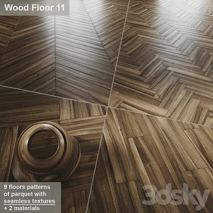 Laminate | Parquet | Seamless wood material # 10 3D Model