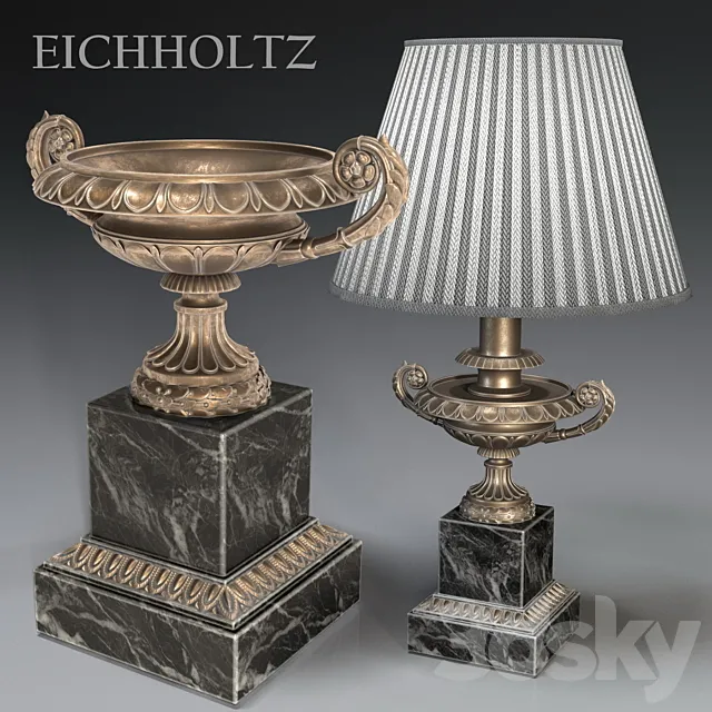 Lamp and a vase of Eichholtz BRESSON 3D Model
