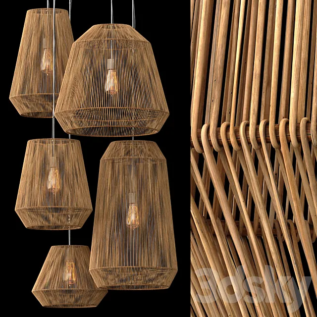 Lamp cone rope n9 3D Model