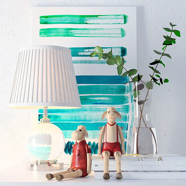 Lamp Eichholtz Octavia. paintings Jan Ombre and decor 3DModel