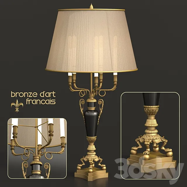 Lamp Empire in 1074 by Bronze d'Art 3DModel