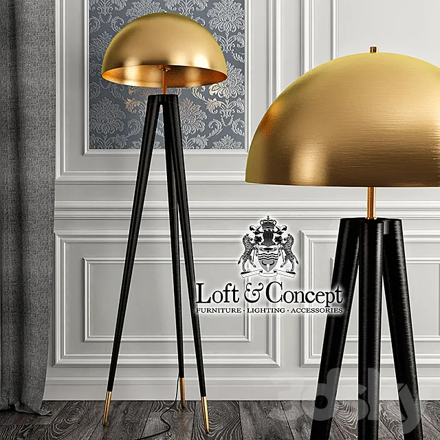 Lamp Matthew Fairbank Fife Tripod Floor Lamp 3DModel