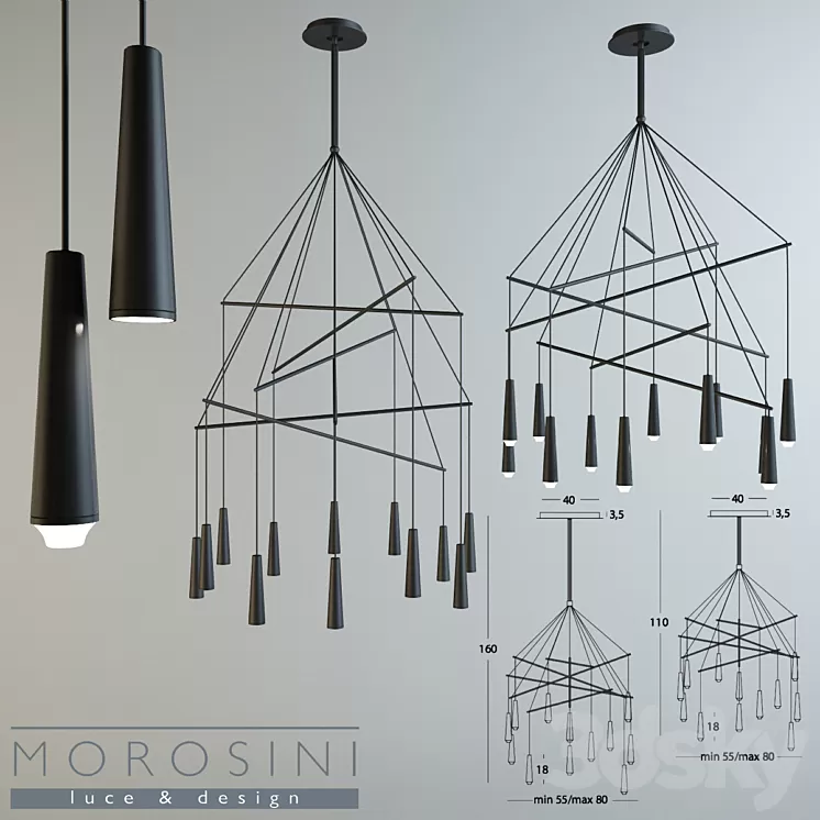 Lamp Morosini Mikado LA 12 3D Model