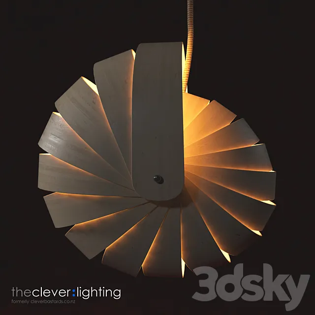 Lamp Nautilus Lightshade Natural 3D Model