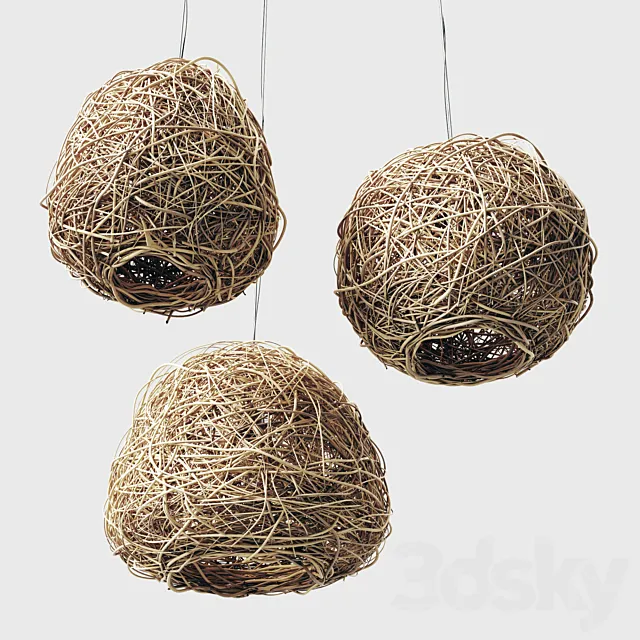 Lamp Rattan sphere hive n1 _ Rattan chandeliers spherical beehive number 1 Free Download