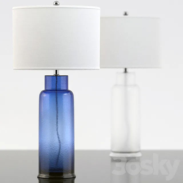 Lamp safavieh Blue Glass 3D Model