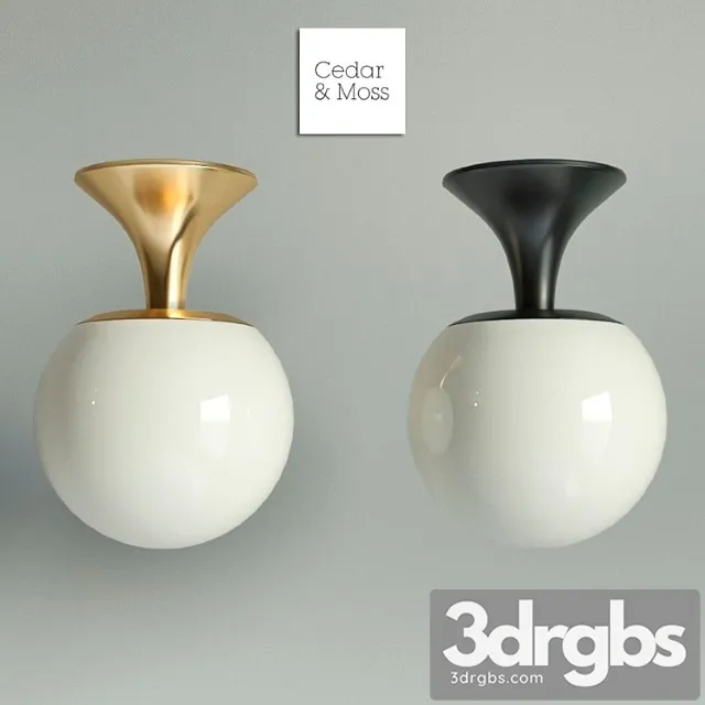 Lamp sedar & moss cascade 3D Model Free