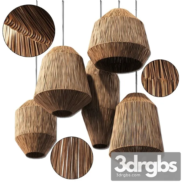 Lamp Wicker N25 3D Model Download