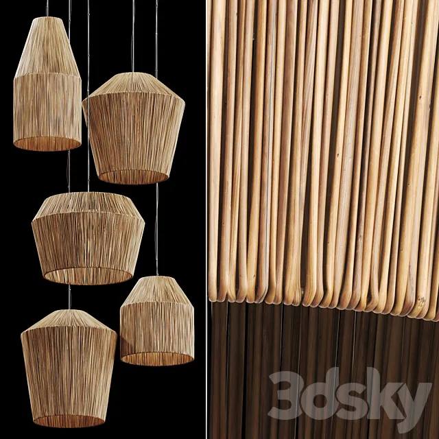 Lamp wicker n26 3D Model