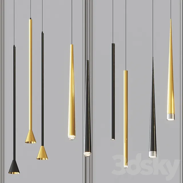 Lampatron - ceiling lamps set 1 3D Model