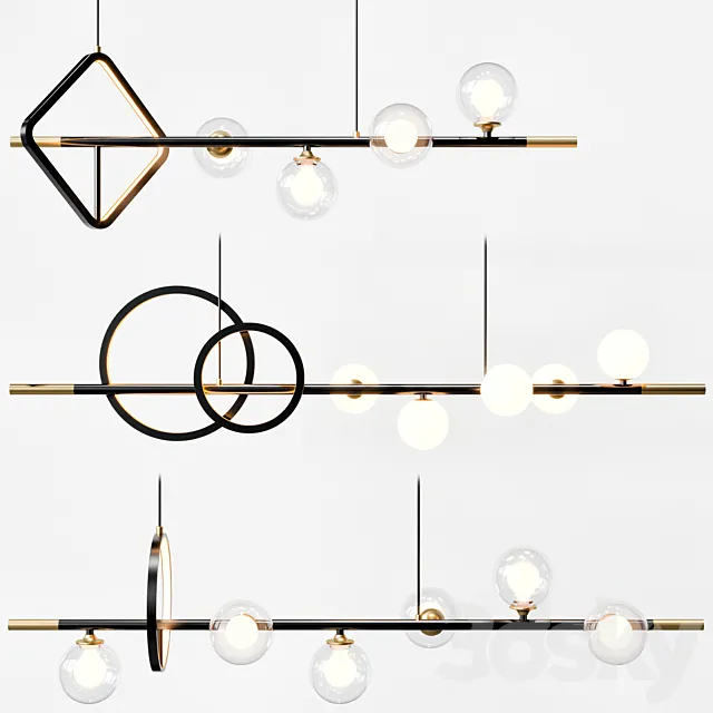 Lampatron DAGFRID pendant light colletion 3D Model