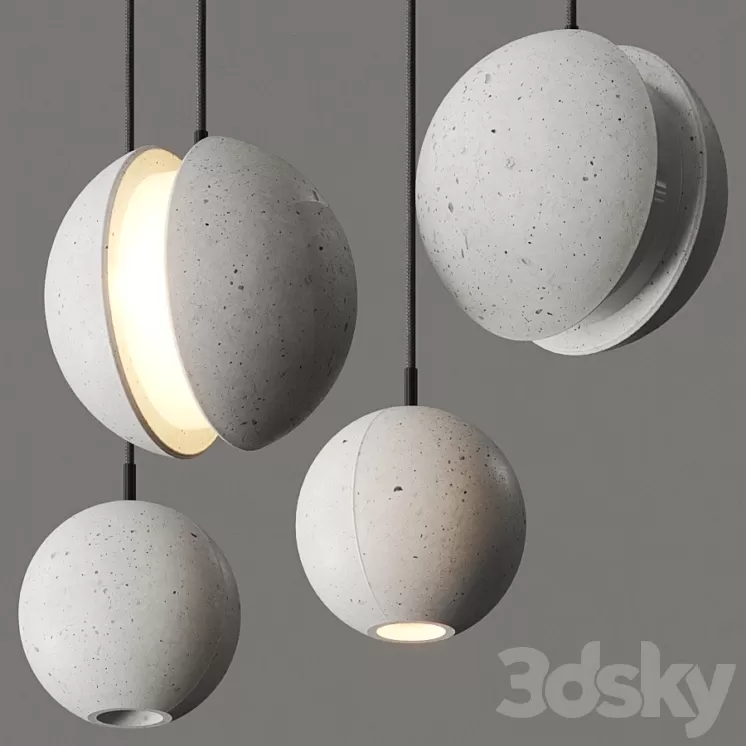 Lampatron Paldis / Bentu Moon Pendant Lamps 3D Model