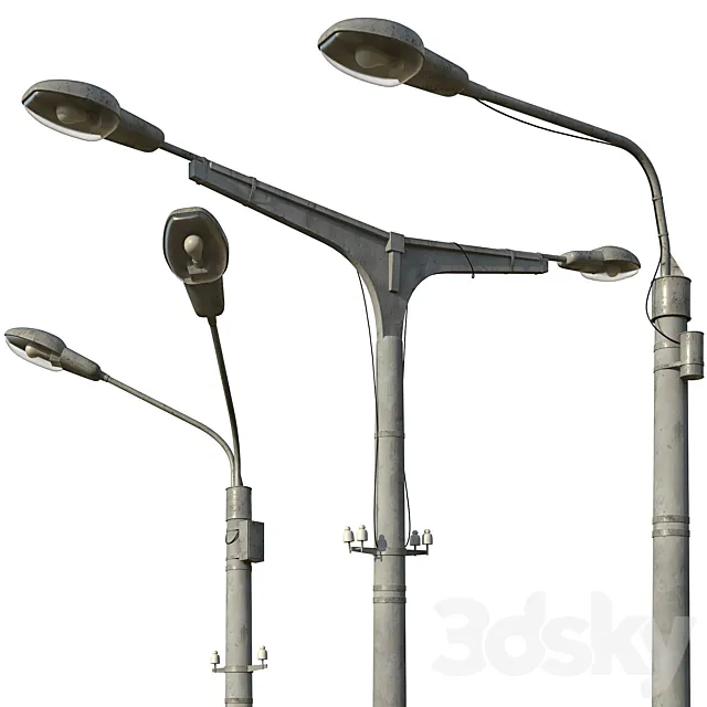 Lamppost (set of 3 poles) Free Download