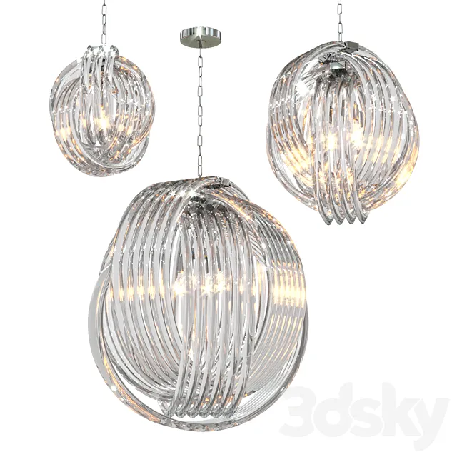 Lamps for ceiling Marco Polo L M S from Eichholtz 3D Model