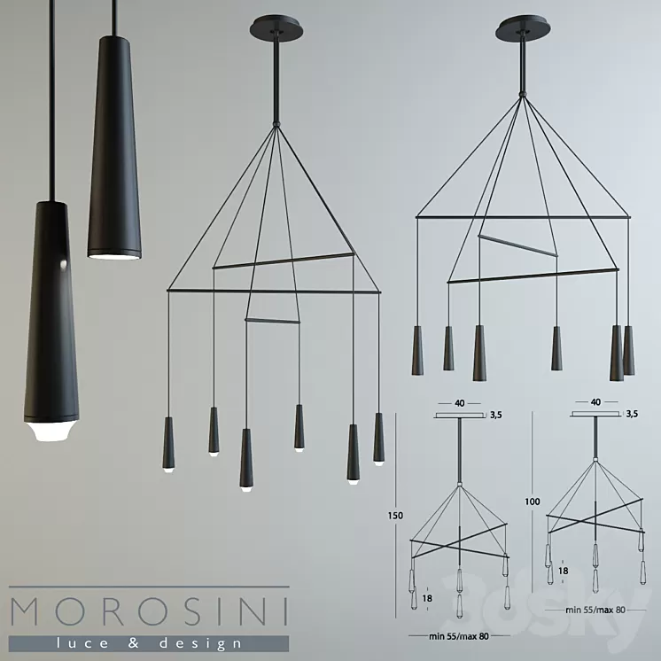Lamps Morosini Mikado LA 6 3D Model