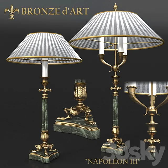 Lamps Napoleon III 990 _ 990bis Bronze d'Art 3D Model