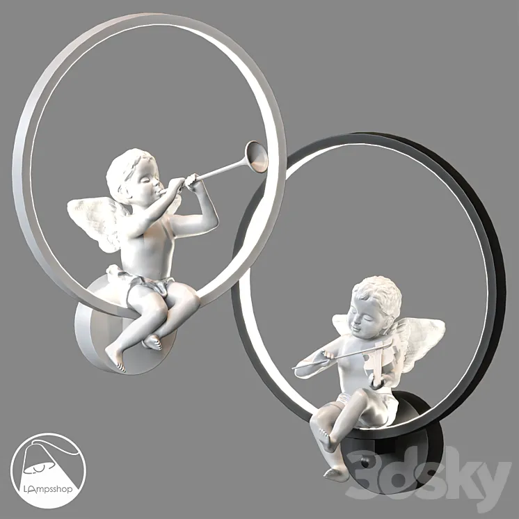 LampsShop.com B4120 Sconce Elle 3D Model Free