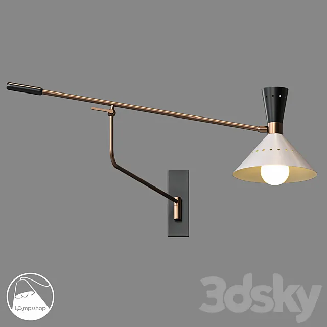 LampsShop.com B4353 Sconce Sophistic 3DModel