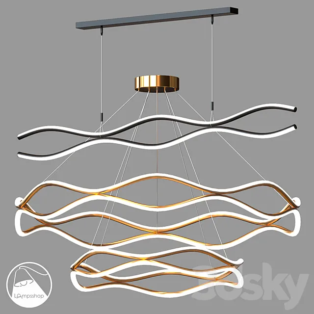 LampsShop.com L1438 Chandelier Klove 3D Model