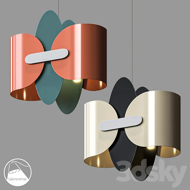 LampsShop.com PDL2319 Pendant Molte 3D Model
