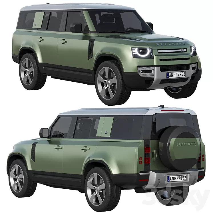 Land Rover Defender 130 2023 3D Model Free