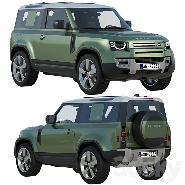 Land Rover Defender 90 2020 3D Model