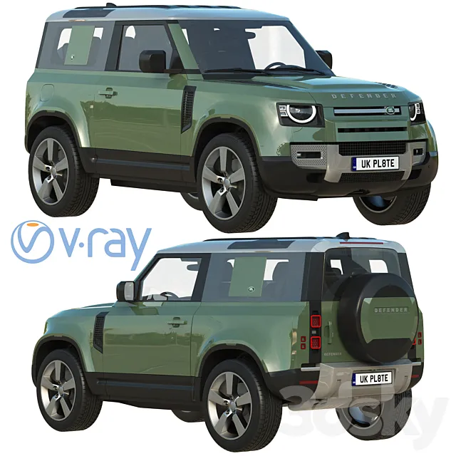 Land Rover Defender 90 2020 3D Model