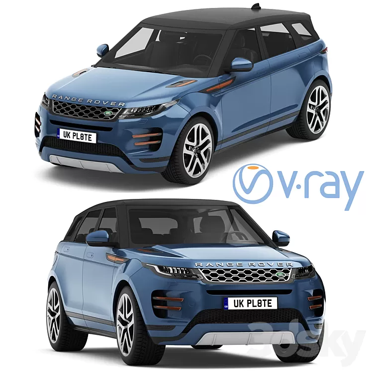 Land Rover Range Rover Evoque R-dynamic 2019 3D Model