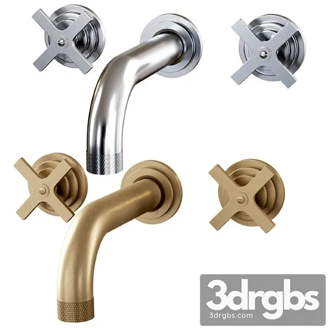 Landmark Industrial Wall Mounted Mixer V7k17 3xf Cp by Samuel Heath Wall Mixer 3D Model Free