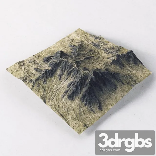 Landscape Mountains 3D Model Free