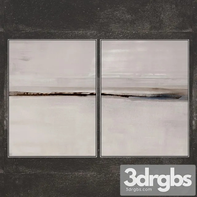 Landscape No5 Diptych John Richard Collection 3D Model Free