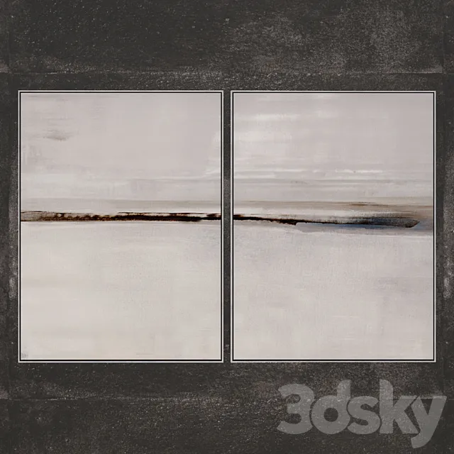 Landscape No5 Diptych John-Richard Collection 3D Model