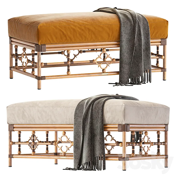 Lane Venture Mimi Cuddle Ottoman 3D Model Free