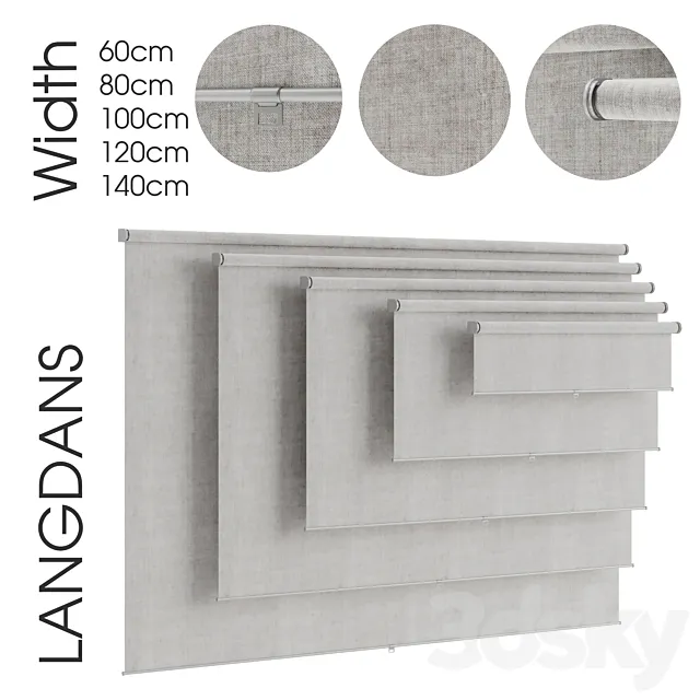 LANGDANS. Roller blind 3DModel