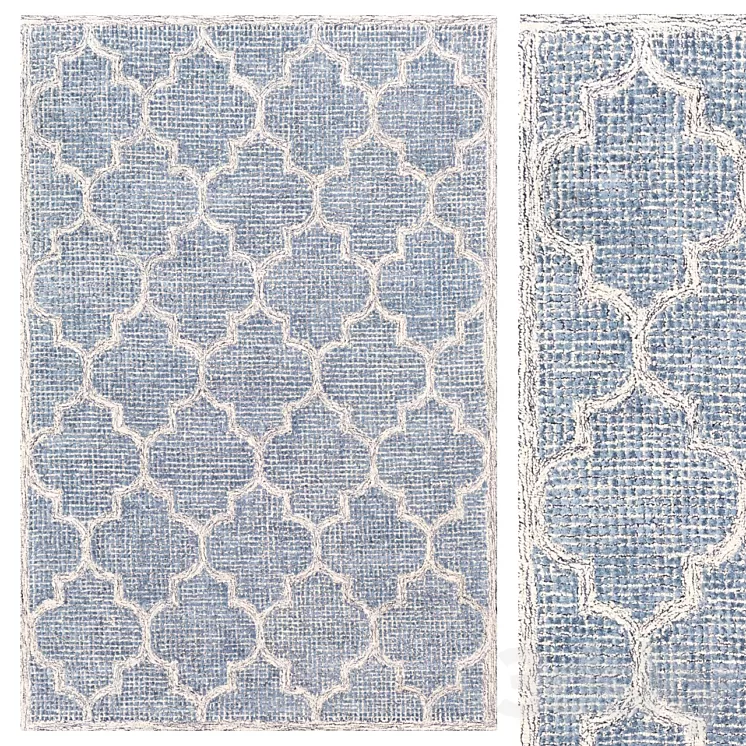 Langdon Handmade Trellis Area Rug 3D Model