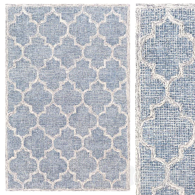 Langdon Handmade Trellis Area Rug 3DModel