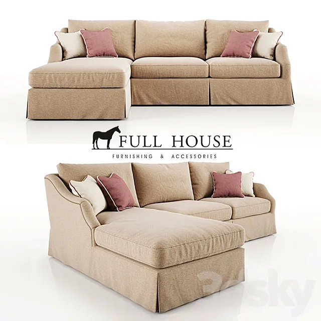Langford sofa 3D Model