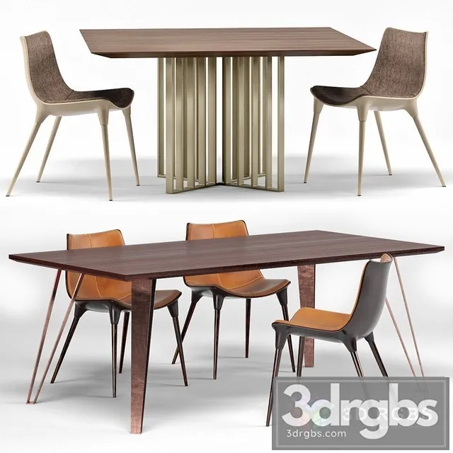 Langham Chair Spitalfields Table Grand Table 3D Model Free