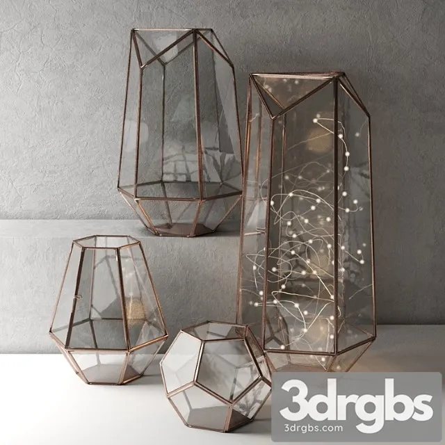 Lanterns metalwork hurricane 3D Model Free