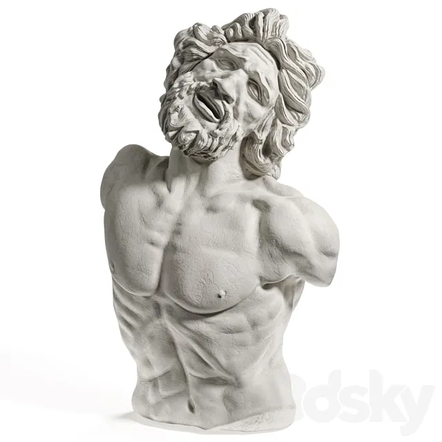 Laocoon bust sculpture 3D Model