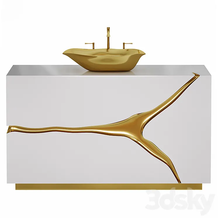 LAPIAZ SINGLE VANITY CABINET va Maisonvalentina 3D Model Free