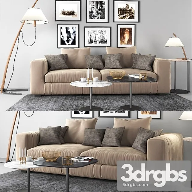 Lapo sofa 2 3D Model Free