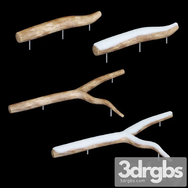 Larch log io 0906 5 and io 0906 6 igratex under snow 3D Model Free